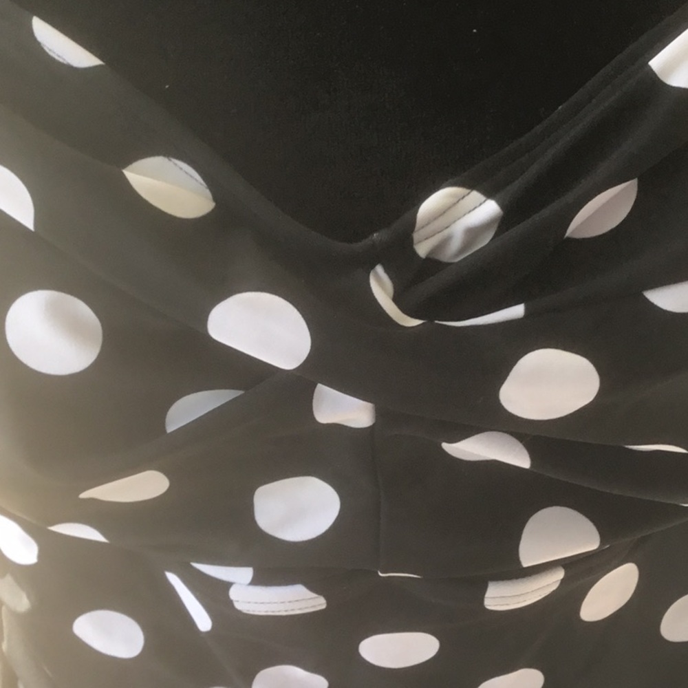 Black and White polka dot. Plus size swim. XXL - Picture 5 of 5